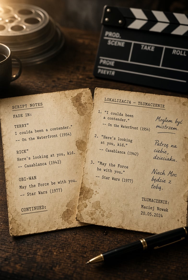 Adaptacja językowa filmów - tłumaczenia list dialogowych