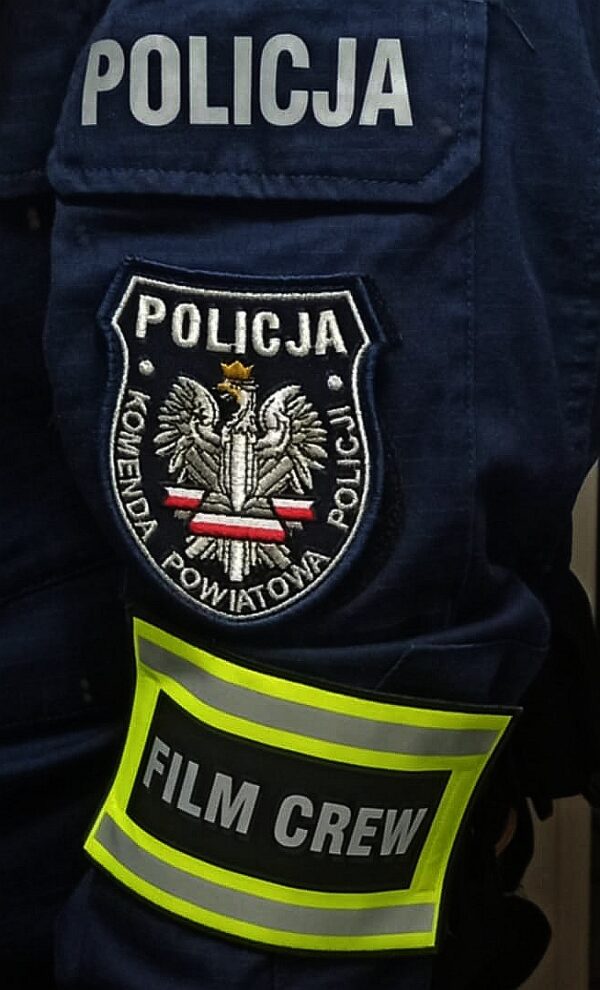 Police uniform with patch and FILM CREW armband